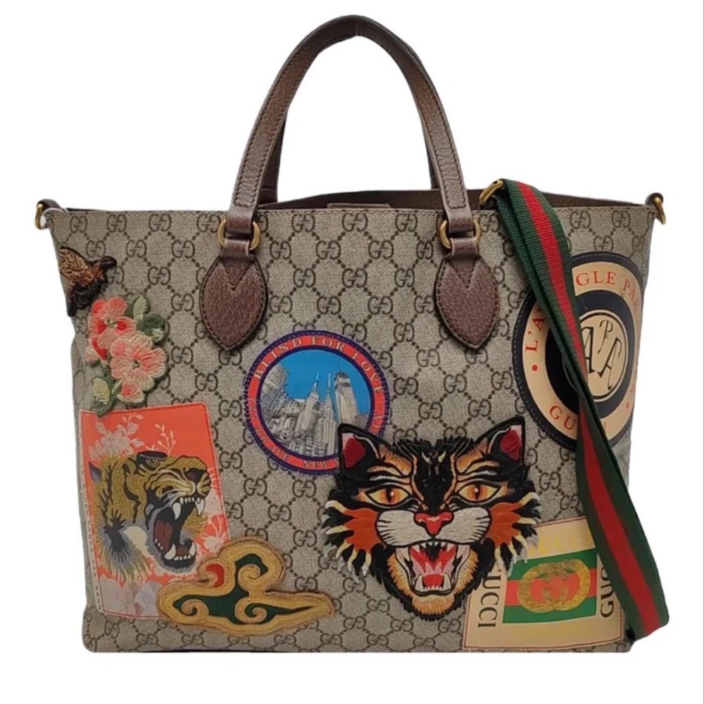 RARE Gucci Courier Tote with Patches
